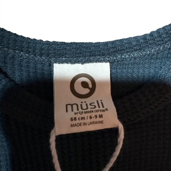 Musli Cozy Me Drop Shoulder Long Sleeve T, Night Blue 6-9 Months NWT - Picture 3 of 4